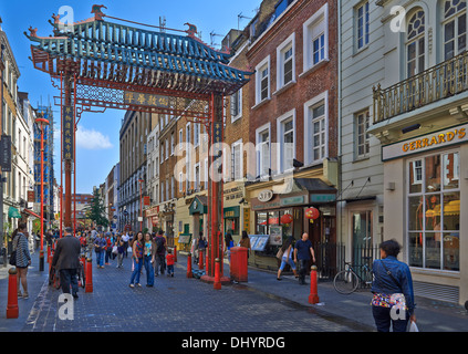 China Town London: il nome Chinatown è stato utilizzato in tempi diversi per descrivere i diversi luoghi in Londra Foto Stock