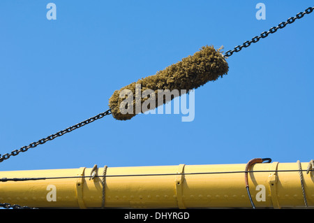 Baggywrinkle a bordo di James Craig Tall Ship, Sydney, Nuovo Galles del Sud, NSW, Australia Foto Stock