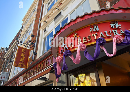 China Town London: il nome Chinatown è stato utilizzato in tempi diversi per descrivere i diversi luoghi in Londra Foto Stock