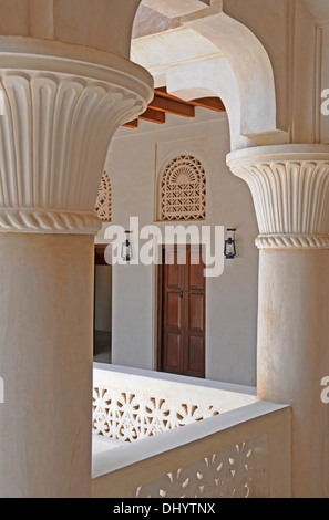 Architettura tradizionale, Al Bastakiya District, Dubai, Emirati Arabi Uniti. Foto Stock