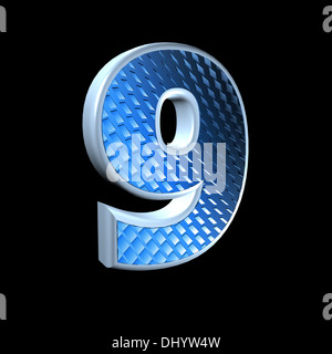 Abstract 3d cifre con pattern blu texture - 9 Foto Stock