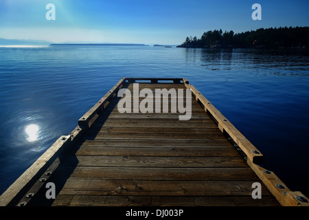 Pier a Lund, British Columbia, Canada Foto Stock