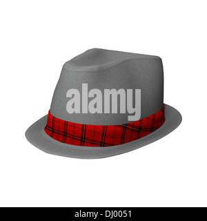 3D render digitale di un uomo elegante cappello isolati su sfondo bianco Foto Stock