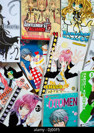 Una selezione di manga giapponese libri Foto Stock