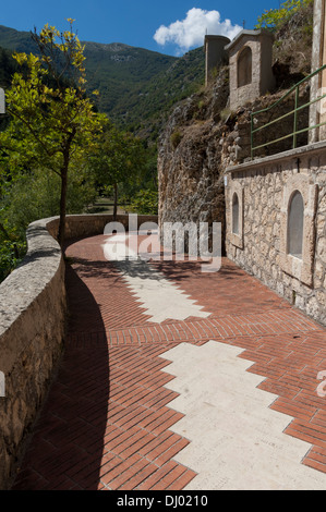 San Domenico, Eremo di San Domenico lago, Villalago. Abruzzo, L'Aquila, Foto Stock