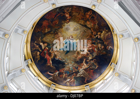 L'Europa, Belgio, Anversa. Cornelis Schut 'Assunzione della Vergine' adorna di una cupola all'interno di Anversa la Cattedrale di Nostra Signora Foto Stock