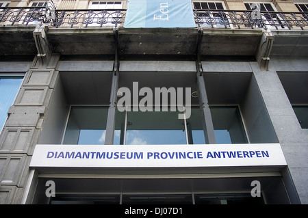 Il Museo dei Diamanti, ad Anversa il quartiere dei diamanti Foto Stock