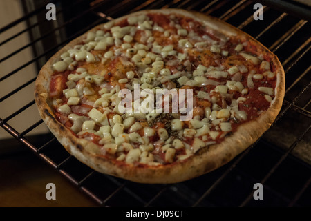 Il cibo fresco Formaggio per pizza carne spezie Foto Stock