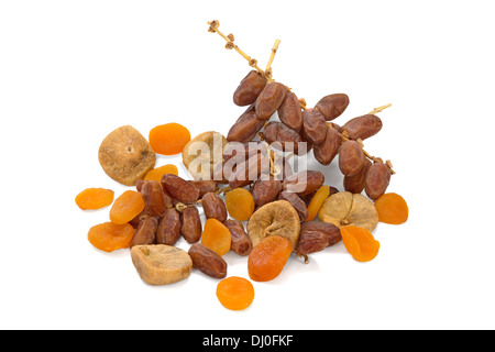 Natura morta con frutta secca - date, fichi e albicocche secche Foto Stock