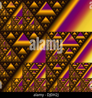 Sierpinski Triangle disegno frattale Foto Stock