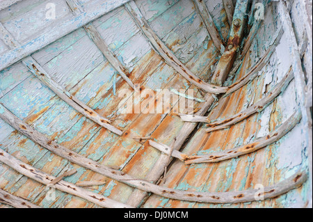 Weathered riga barca Foto Stock