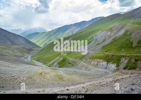 Strada a serpentina. Vista da Kegety pass Foto Stock