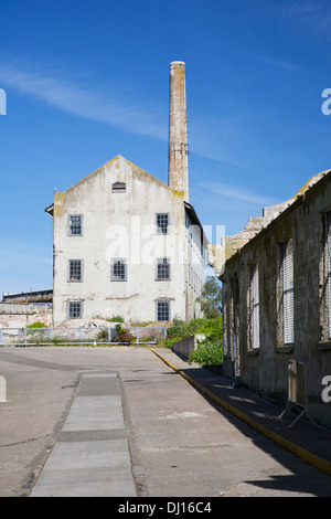 Rovine presso la prigione di Alcatraz sull isola di Alcatraz; San Francisco, California, Stati Uniti d'America Foto Stock