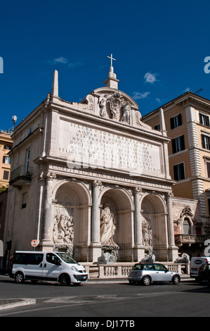 Fontana del Mosè - Fontana dell'Acqua Felice sul colle del Quirinale, Roma Italia Foto Stock