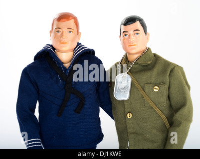 1964 GI Joe action figure dalla società giocattolo Hasbro. Stati Uniti Le forze armate della marina militare esercito con G.I. Foto Stock