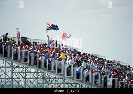 Austin, Texas, Stati Uniti d'America. 17 Nov, 2013. Novembre 17, 2013: i fan della Formula 1 U.S. Il Grand Prix al circuito delle Americhe di Austin, TX. © csm/Alamy Live News Foto Stock