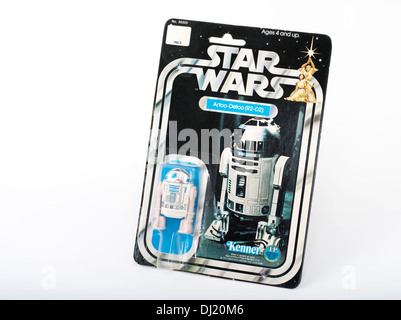 Star Wars 1977 vintage Kenner azione figura R2-D2 nella casella Foto Stock