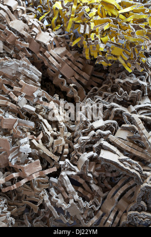 Shredded carta riciclata riciclaggio Foto Stock