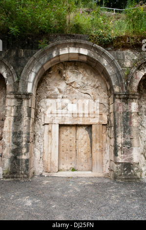 Israele, Beit Shearim, interni di una catacomba. 2-4 secoli CE (il periodo romano). Foto Stock