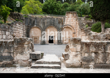 Israele, Beit Shearim, interni di una catacomba. 2-4 secoli CE (il periodo romano). Foto Stock