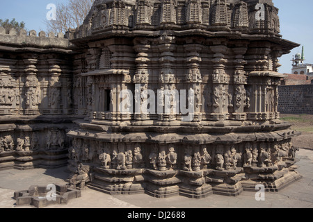 Kopeshwar tempio. General-View da sud-ovest. Khidrapur, Kolhapur, Maharashtra, India. Foto Stock