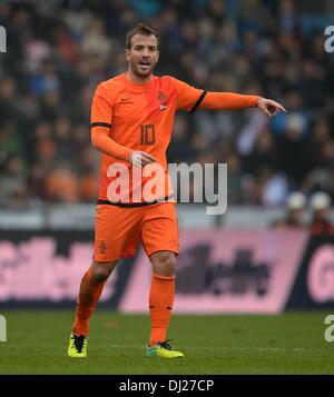 Genk, in Belgio. Xvi Nov, 2013. Partita internazionale di calcio amichevole Olanda contro il Giappone. Rafael van der Vaart Holland Credit: Azione Plus sport/Alamy Live News Foto Stock