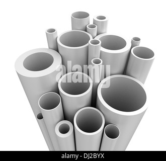 Tubi in plastica (con percorso di clipping) Foto Stock