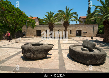 Chiesa della moltiplicazione dei pani e dei pesci, Capernaum, Israele Foto Stock