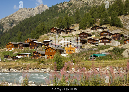 Frazione Gletscherstafel, Vallese, Svizzera Foto Stock