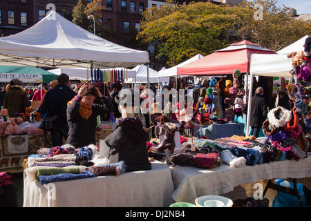 GreenFlea mercatino delle pulci, Upper West Side di Manhattan, New York City, Stati Uniti d'America. Foto Stock