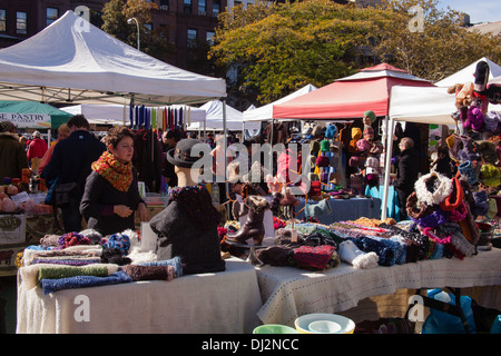 GreenFlea mercatino delle pulci, Upper West Side di Manhattan, New York City, Stati Uniti d'America. Foto Stock