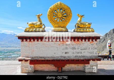 Dharmachakra Monastero di Drepung Tibet Cina Foto Stock