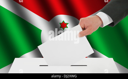 La bandiera del Burundi Foto Stock