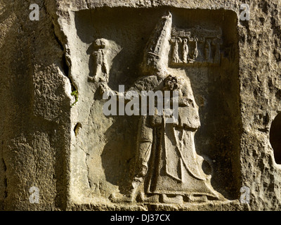 Grande Re Tudhalija IV, rock santuario dell'Hittita , Turchia Foto Stock