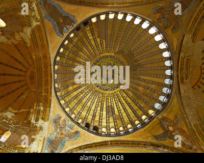 Dome, Hagia Sophia, Istanbul, Turchia Foto Stock