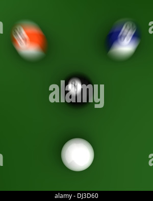 Shot per palle da biliardo (Computer immagine generata) Foto Stock