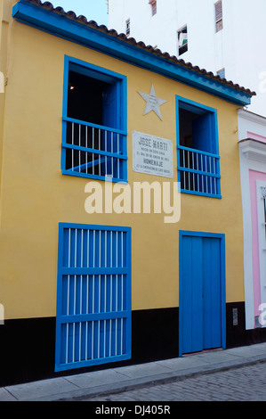 Luogo di nascita di José Marti, Havana, Cuba Foto Stock