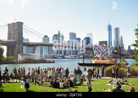 Nave di tolleranza a vela in Brooklyn Foto Stock