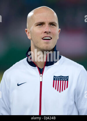 Vienna, Austria. Xix Nov, 2013. USA Michael Bradley prima del calcio internazionale amichevole tra Austria e USA a Ernst-Happel Stadium di Vienna (Austria), 19 novembre 2013. Foto: Thomas Eisenhuth/dpa - nessun filo servizio/dpa/Alamy Live News Foto Stock