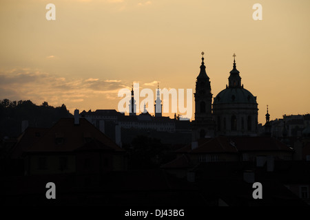 Tramonto a Praga Foto Stock