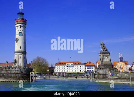 Vista sul porto ingresso da Lindau Foto Stock