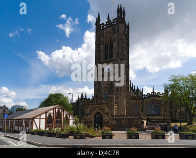 Temporaneo di 'pop-up Cattedrale', Victoria Street, Manchester, Inghilterra, Regno Unito. La cattedrale di effettivo è chiusa per importanti lavori di rinnovo. Foto Stock