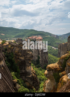 Il Santo Monastero di Varlaam a Meteora, Grecia Foto Stock