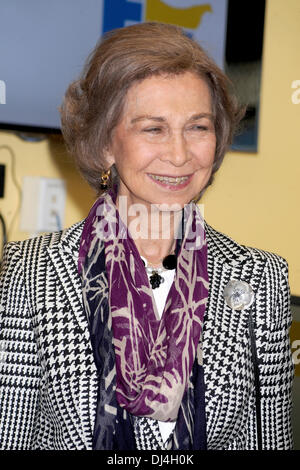 South Bronx, NY, STATI UNITI D'AMERICA . Xx Nov, 2013. Sua Maestà la regina Sofia di Spagna in visita nella scuola media del South Bronx (MS-223) il 20 novembre 2013 in New York City. Credito: dpa picture alliance/Alamy Live News Foto Stock