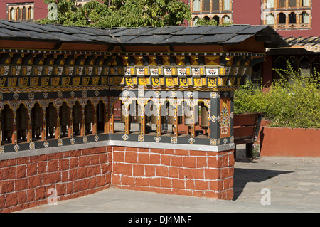 La preghiera buddista Mills, Thimphu Bhutan Foto Stock