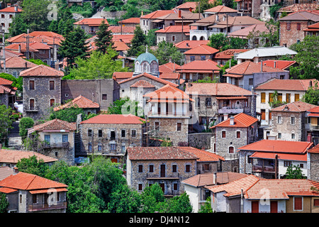 Stemnitsa è un villaggio di montagna in Arcadia, Peloponneso e Grecia. Foto Stock