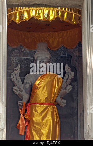 Dio Vishnu con otto armes, Angkor Wat Foto Stock