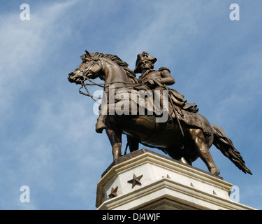 Statua equestre di George Washington vicino alla Virginia state House, Richmond, Virginia, USA. Foto Stock