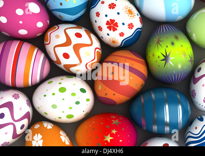 Sfondo con le uova di Pasqua (Computer immagine generata) Foto Stock