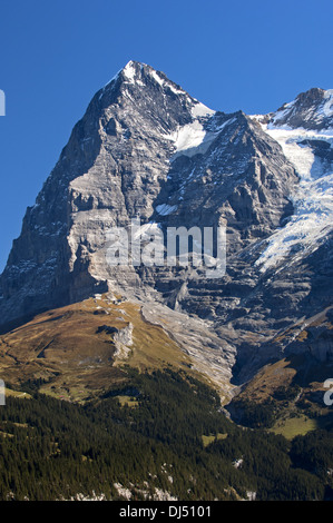 Eiger con l'Eiger northface nell'ombra Foto Stock